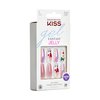 KISS Gel Fantasy Press On Nails, Nail glue included, 'Jelly Cookie', Pink, Long Size, Coffin Shape, Includes 28 Nails, 2g glue, 1 Manicure Stick, 1 Mini File
