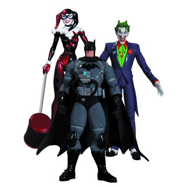DC Collectibles Hush The Joker, Harley Quinn and Stealth Batman Action Figure Playset, 3-Pack