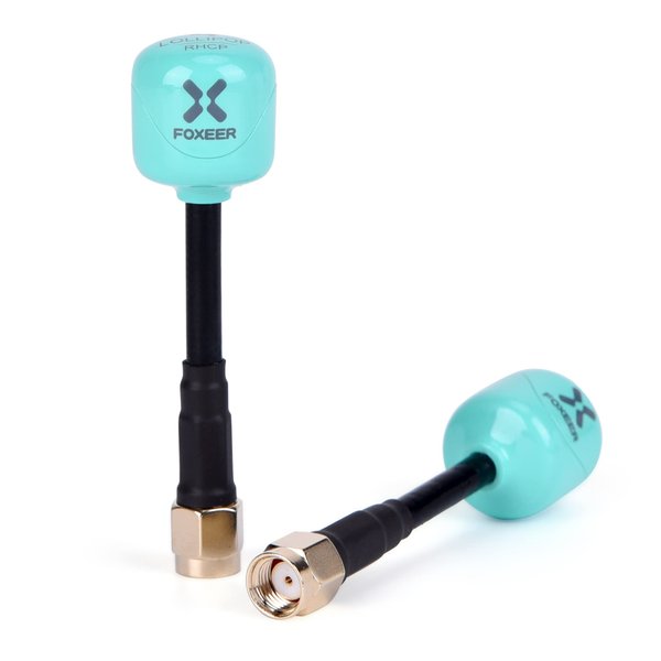 2pcs FPV Antenna Foxeer Lollipop 4 Plus 2.6dBi 5.75GHz RHCP TX RX for FPV Racing Drone (RP-SMA)