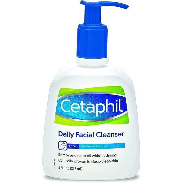 Cetaphil Daily Facial Cleanser for Normal to Oily Skin, 8 Ounce