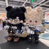 niannyyhouse 20cm Plush Doll Clothes Hoodie Jeans T-Shirt Glasses Backpack Soft Stuffed Plush Toy Dress Up Accessories (Black, 20cm)