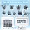 Lash Clusters 84 Pcs Cluster Lashes Eyelash Clusters DIY Cluster Eyelash Extensions Individual Lashes Thin Band & Soft(Cloudy,D-16mm)