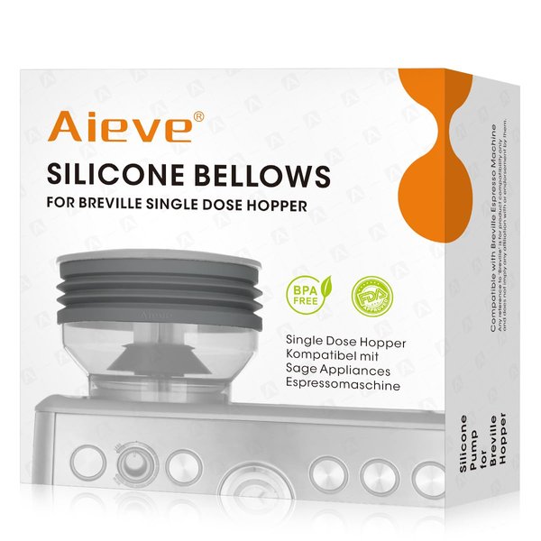 AIEVE Silicone Bellow Compatible for Breville Barista Express, Single Dose Hopper for Breville Espresso Machine