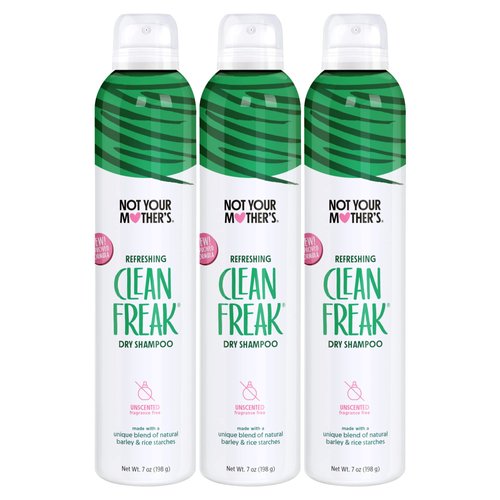 Not Your Mother's Clean Freak Unscented Dry Shampoo (3-Pack) - 7 oz - Dry Shampoo Instantly Absorbs Oil - Hair Essentials for Back to School