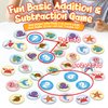 SmarLearnio Math Games,100 Math Facts Flash Card Addition and Subtraction Games,Math Manipulatives Kindergarten 1st 2nd Grade Classroom Must Have,Counting Educational Learning Toy Learning Activities