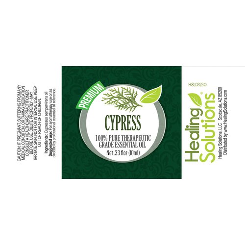 Healing Solutions 10ml Oils - Cypress Essential Oil - 0.33 Fluid Ounces