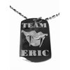 Hat Shark Team Eric Blood Vampire Lips & Fangs TV Show - Military Dog Tag, Luggage Tag Metal Chain Necklace