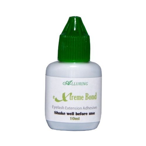 Alluring Extreme Bond Eyelash Glue | Powerful Strong Eyelash Extensions Adhesive | 1-2 sec Fast Drying Glue | Semi Permanent Eyelash Extensions Supplies | Humidity Level 50% or Below - 10ml