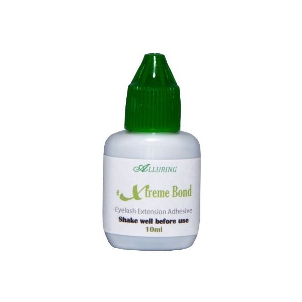 Alluring Extreme Bond Eyelash Glue | Powerful Strong Eyelash Extensions Adhesive | 1-2 sec Fast Drying Glue | Semi Permanent Eyelash Extensions Supplies | Humidity Level 50% or Below - 10ml