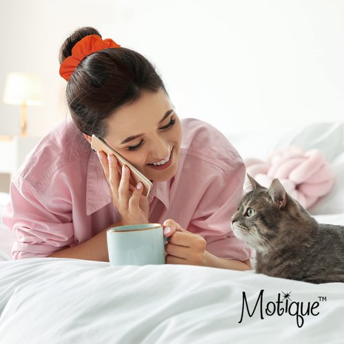 12 Pack Solid Hair Ties Scrunchies (Red)