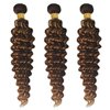 P4/30 Highlight Human Hair Bundles Deep Wave Bundles Human Hair 20 22 24Inch Human Hair Deep Wave Human Hair Bundles Ombre Brown Bundles Human Hair Double Weft Hair Extensions (P4/30-ST-20 22 24)