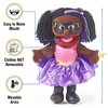 14" Superhero, Black Girl, Hand Puppet