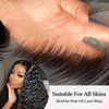 13x6 Lace Front Wigs Human Hair HD Lace Front Wigs Human Hair Pre Plucked Afro Kinky Curly Human Hair Wigs for Women 180% Density 4b/4c Glueless Wigs Human Hair for Women 20 inch