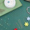 50Pcs Beading Needles, 2 Sizes Embroidery Needle Extra Fine Thin Beading Needles Big Eye Beading Needles, Long Straight Needles Bead Needles Hand Sewing Needles with 2Pcs Threaders
