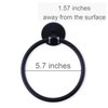 Magnetic Towel Ring Hand Towel Holder Towel Rack Towel Hook Hanger for Refrigerator, Kitchen Stove, Oven, Dishwasher, Sink, Laundry Washing Machine Black