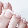 White French Tips Toenails Press on Toenails: Short Square Fake Toe Nails Kit: Full Cover False Toe Nails Glossy Acrylic Glue Stick on Toenails for Women - 24Pcs