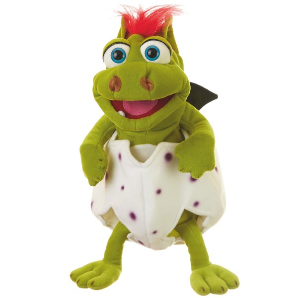 Living Puppets 14-Inch Baby Dinosaur Hand Puppet - Fine European Design, Ultra-Soft and Cuddly, Promotes Child Development, Safety Certified, Teacher-Recommended for Boys and Girls