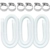 Pool Hoses for Above Ground Pools, 3 Pack 1.25 x 59 Inch Pool Filter Pump Hoses, Compatible with Intex Pool Filter Pump 607, 637 With 6 Metal Clamps (3)