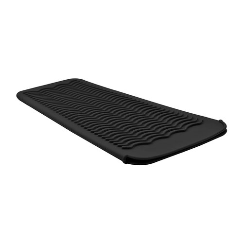 EIOKIT Silicone Heat Resistant Travel Mat Pouch for Hair Straightener,Crimping , Hair Curling Wand,Flat /Hair Waving Iron and Hot Hair Styling Tools (Black)