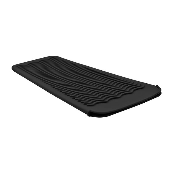 EIOKIT Silicone Heat Resistant Travel Mat Pouch for Hair Straightener,Crimping , Hair Curling Wand,Flat /Hair Waving Iron and Hot Hair Styling Tools (Black)