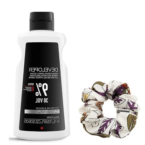 Topchic Developer 9% / 30 Volume Topchic Hair Color Developer 33.8 Ounce and Goomee Scrunchie (Bundle)
