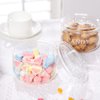 KEKEHOME 11oz Glass Candy Dish with Lid Covered Candy Bowl Decorative Cookie Jar Clear Salad Bowl Buffet Storage Container for Home Kitchen Coffee Table Office Desk and Party Wedding