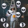 Whaline 65Pcs Alien Balloons Silver Alien Party Latex Balloons UFO balloons Outer Space Aliens Decorations for Birthday Party Baby Shower Supplies Home Backdrop Decorations