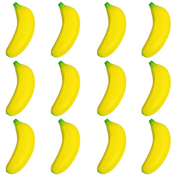 iMagitek 12 Pack Banana Stress Relief Toys Banana Stress Balls PU Toys for Kids Party Favors Supplies, Stress Relief Party Favors