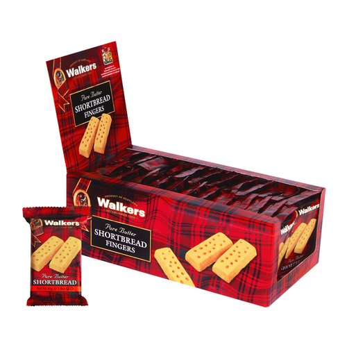 Walker’s Pure Butter Shortbread Fingers - 2-Count Snack Packs (Pack of 24) - Authentic Shortbread Cookies from Scotland