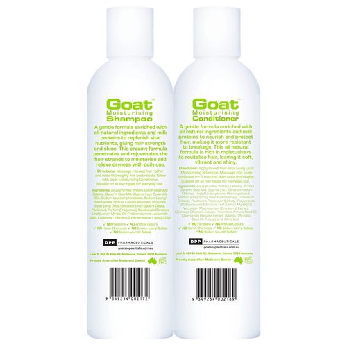 Goat Soap Moisturizing Shampoo & Conditioner Value Pack - Sulfate, Paraben, and Petrochemical Free - Shampoo and Conditioner Set - Lemon Myrtle