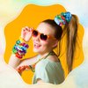 Toulite 24 Pieces Tie Dye Hair Scrunchies Bulk Colorful Tie Dye Hair Accessories Tie Dye Hair Scrunchies Ponytail Holder Rainbow Elastic Hair Bands for Women Girls Tie Dye Party Favors