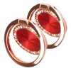 [2 Pack] Concentric Circular Texture Diamond Setting Cell Phone Ring Holder Stand, 360 Degree Rotation and 180 DegreeAdjustable Finger Ring Kickstand with Polished Metal Phone Grip (Brilliant Red)