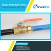 SharkBite 3/4 x 3/4 Inch Ball Valve with FNPT Connector, Push to Connect Brass Plumbing Fitting, PEX Pipe, Copper, CPVC, PE-RT, HDPE, 22186-0000LF