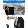ZHIWHIS Portable Radio, AM FM Stereo Receiver, DSP Small Pocket Radios Operated by AA Batteries, Digital Clock/Presets/Start Timer/Sleep Timer for Walking/Running ZWS-903