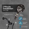 SparkPod 10-Mode Filtered Shower Head with Hose - 5" High Pressure Shower Heads with Filter - Handheld Shower Head Filter with Built-In Power Jet, Stainless 6ft Hose and Bracket (Oil-Rubbed Bronze)