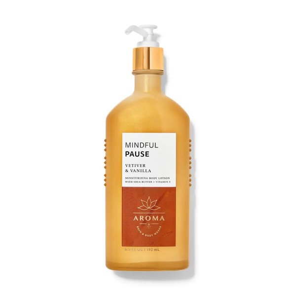 Bath and Body Works Aromatherapy Body Lotion with Natural Essential Oils 6.5 Fluid Ounce (Vetiver Vanilla)