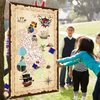 Pirate Bean Bag Toss Game for Kids, Pirate Banner with 3 Bean Bags for Kids Pirate Theme Party Decorations and Supplies