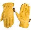 Wells Lamont Men's Deerskin Full Leather Light-Duty Driving Gloves (962S), Gold,Small