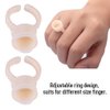 Ruiqas Tattoo Ink Ring Cup 100pcs, Silicone Eyebrow Nail Art Pigments Rings Holder Container Tool