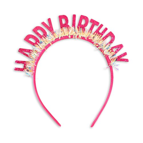 Birthday Headband, Happy Birthday Headpiece for Women Girl, Glitter Birthday Hair Band Tiara Crown Headwear, Happy Birthday Hat Party Prop Decorations Accessories Gift