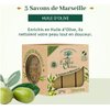 Le Petit Olivier Olive Oil Marseille Soaps, 3 x 3.5 oz - Enriched with Olive Oil and Natural Extracts - Mild and Gentle - Cruelty-Free - Paraben-Free - Natural Soap