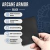 Arcane Armor 100 ct Sturdy Matte Card Sleeves Standard Sized for TCG Like Magic The Gathering, Pokemon, Yugioh, Lorcana - Durable Textured MTG Card Sleeves (Black)
