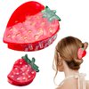 2 PCS Strawberry Claw Clips Acetate Claw Clips Strawberry Hair Clip Strong Hold Hair Claws Small Claw Clips Unique Hair Accessories for Women Girls