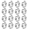WINL Stainless Steel Hose Clamps - 16 Pack Worm Gear Drive Hose Clamps SAE 16 Clamping Range 3/4 Inch to 1-1/2 Inch (19mm-38mm) for Automotive Plumbing, 3/4'', 1'', 1 1/4'' Hose Clamps