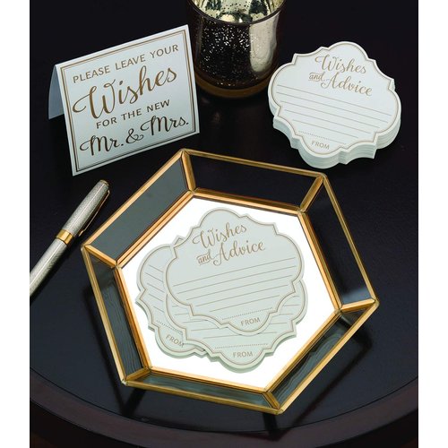 Lillian Rose Ivory 48 Wishes and Advice Cards, 4"