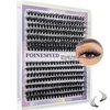 Fluffy Lash Clusters 3D Volume Lash Extensions 40D DIY Cluster Eyelash Extensions 280Pcs Wispy Individual Lashes Mink Look by FOINEMYED(10-16mm, D Curl)