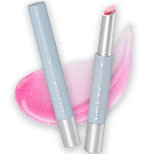Heart Percent Dote On Mood Dewy Melting Lipstick High-Shine Glow & Wet Look Glossy Finish Lip Color, 01. Dewy Glow