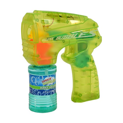 Sunny Days Entertainment Bubble Blaster with Light – LED Bubble Blower Toy | Summer Fun, Outdoor Birthday Party Favors for Kids | Color May Vary – Maxx Bubbles