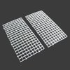 RLECS 2pcs 30cm x 15cm Plastic Grid Divider Tray Egg Crate Louvre Aquarium Fish Tank Bottom Isolation, White