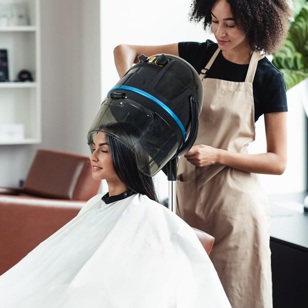 Professional Standing Hair Dryer Height Adjustable Floor Hooded Bonnet Hair Dryer w/Rolling Wheels and Time &Temperature Control for Home Beauty Salon Equipment, 1300W